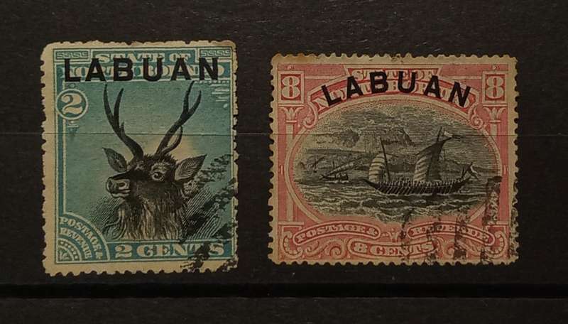 North Borneo - Overprinted LABUAN - 1800`s - Very Nice